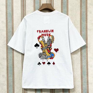  piece . regular price 2 ten thousand FRANKLIN MUSK* America * New York departure short sleeves T-shirt ventilation . sweat person carefree .. print dressing up sweat cut and sewn summer 2