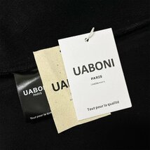 高級EU製＆定価5万◆UABONI*Paris*長袖ポロシャツ*ユアボニ*パリ発◆裏起毛 防寒 快適 切替 ニット レトロ 通勤 紳士 ビジネス L/48サイズ_画像10