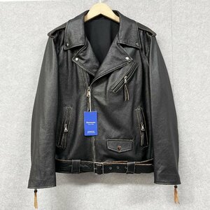 ..* leather jacket regular price 16 ten thousand *Emmauela* Italy * milano departure * high quality cow leather leather jacket original leather Rider's rare bike leather jacket L/48 size 