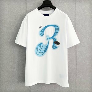 高級・半袖Tシャツ 定価2万◆Emmauela・イタリア・ミラノ発◆薄手 通気 快適 オシャレ クルーネック カットソー レジャー 春夏 M/46サイズ