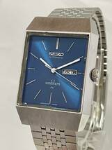 【54-49】1円〜【稼働品】SEIKO セイコー エンブレム 2406-3040 自動巻き デイデイト ブルー メンズ 同梱不可_画像1