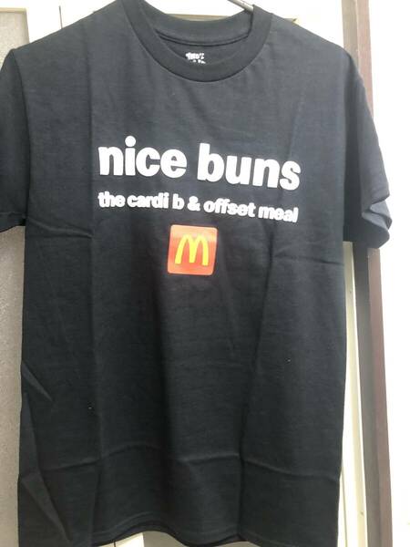 新品未使用McDonald’s × Cardi B & Offset BLACK TEE