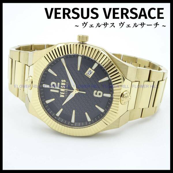 【新品・送料無料】VERSUS VERSACE ヴェルサスヴェルサーチ 腕時計 メンズ クォーツ VSPZY0321 ブラック・ゴールド メタルバンド