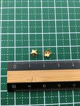 星のかたち　金色 爪つきパーツ 丸 約4mm　20個 極小 小さめ ハンドメイド材料 デコ材料 ドール用 人形用 ミニチュア用 155_画像3