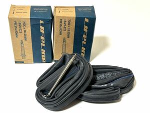 【送料無料】LIFELINE Essentialブチルチューブ 700×18-25C 仏式バルブ長80mm 新品2個セット