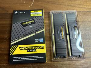 ①【美品・使用少】CORSAIR[コルセア] VENGEANCE LPX DDR4-3200MHz CL16 8GB×2 16GB [CMK16GX4M2E3200C16]