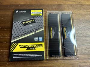 ②【美品・使用少】CORSAIR[コルセア] VENGEANCE LPX DDR4-3200MHz CL16 8GB×2 16GB [CMK16GX4M2E3200C16]