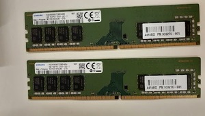 L0529-08 PC memory 2 piece set SAMSUNG PC4-2666V(DDR4) M378A1K43CB2-CTD×2 each 8GB total 16GB