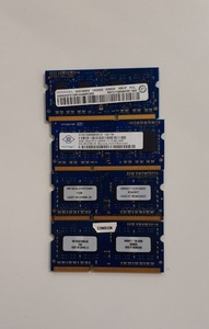 L0501-03 PC memory 4 pieces set PC3L12800(DDR3L-1600) RAmAXEL×1 NANyA×1 Manufacturers unknown ×2 each 4GB total 16GB