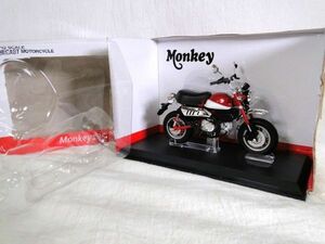 AOSHIMA 1/12 完成品バイクシリーズ HONDA Monkey 125/ホンダ・モンキー125 ダイキャストモデル パールネビュラレッド アオシマ/60サイズ