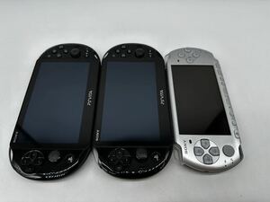 ★1円～★【通電確認済】SONY PlayStation vita PSP まとめ PCH2000 PSP3000 3台セット ソニー sony PSVITA本体 ヴィータ ジャンク扱い