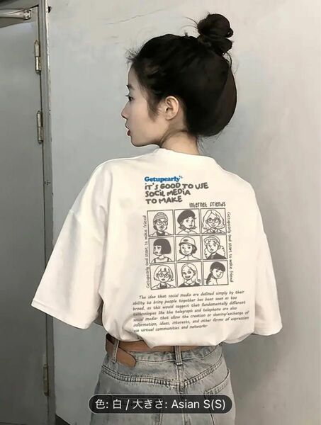 【 新品 】フィギュアプリントクルーネックTシャツ