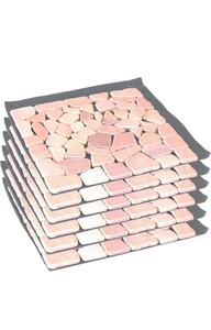 0605y1320 living out natural stone mat 6 pieces set weed proofing seat attaching pink body : depth 30.5cm body : height 1cm body : width 30.5cm* including in a package un- possible *