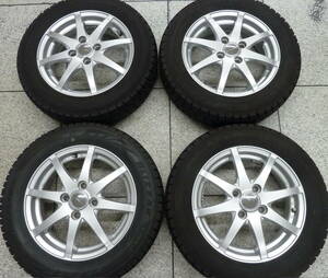 ●●2405-BM4LL LAPORTA 4.5J 14in +45 PCD100 VRX2+アイスナビ7 165/65R14 4本 バリ山 美品！ デリカD:2 ソリオ アトレーワゴン ハスラー