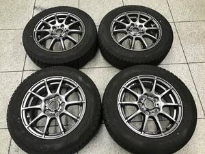 □□2405-142 A-TECH SCHNEIDER 15インチ 6J +50 5H-114.3 ヨコハマ アイスガード iG60 185/65R15 4本 フリード 軽量ホイール