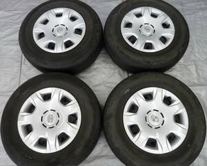 ●●2405-12LL 200系 ハイエース レジアスエース 純正スチール 鉄ホイール キャップ付 RD-613STEEL 195/80R15 107/105L LT 4本セット