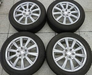 ●●2404-Nn23LL weds JOKER 7.5J 18in +53 PCD114.3 ウィンタートランパス TX 225/55R18 4本セット 美品！ 日産 E52 エルグランド