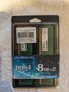 ドスパラセレクト デスクトップ向けメモリ DDR4 3200 DIMM PC4-25600 8GB×2枚組 D4D3200-8G2A2 中古
