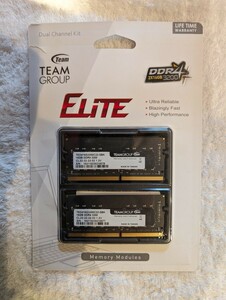 TEAM Note PC oriented memory DDR4 3200 SODIMM PC4-25600 16GB×2 sheets set TED416G3200C22-SBK used 