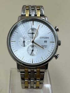 【稼働品】CITIZEN シチズン 0510-S110882 GN-4-S メンズ クロノグラフ 腕時計 クォーツ QUARTZ シルバー メンズ