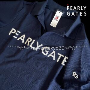 新入荷 本物 新品 51148165 PEARLY GATESパーリーゲイツ/5(サイズL)超人気 ロゴジャガード ストレッチ半袖ポロシャツ