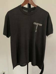 レア　ビンテージ　バックプリント　カレッジT ブラック　70s 80s 黒 ブラック 半袖Tシャツ