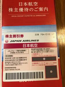 JAL株主優待券　1枚　2024年5月31日まで