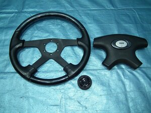 momo Momo steering wheel 36φ steering wheel TYP MAL36 KBA70184 06-94 wood wood grain Italy made leather leather horn button none 