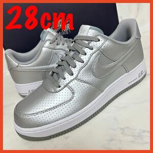 ★送料無料★【激レア 新品】28cm Nike Air Force 1 Low '07 LV8 Metallic Silver ホワイト ナイキ エアフォース ロー メタリックシルバー 