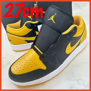 ★送料無料★【新品】27cm Nike Air Jordan 1 Low Yellow Ochre ナイキ エアジョーダン1 ロー イエローオークブラック イエロー 黄色 黒