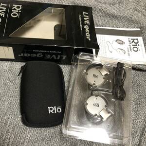 Rio LIVE gear PHP-200T イヤーフック型ポータブルヘッドホン 耳掛け アルミパネル ハウジング