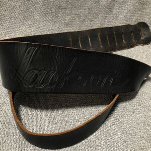 Jackson leather guitar strap black Jackson 