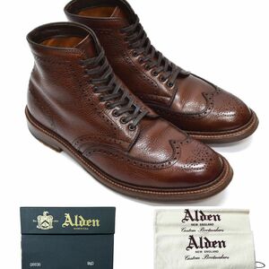 美品 Alden オールデン D8836 BRICK+MORTAR 別注 ウイングチップ ブーツ 8.5 26.5 8 1/2