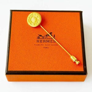  хорошая вещь * Hermes HERMES Serie булавка брошь Gold цвет с коробкой женский аксессуары 