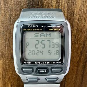  Vintage *CASIO Vintage * цифровой наручные часы DATABANK DB-37H работа средний оригинальный ремень есть текущее состояние доставка работа товар 