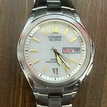 ★CITIZEN シチズン Eco-Drive エコドライブ ATTESA アテッサ 腕時計 H100-T010431 ソーラー電波 稼働品_画像1