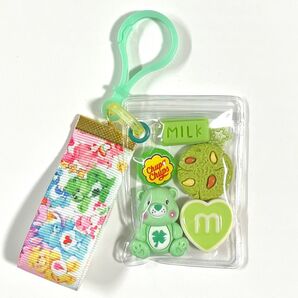 キャンディバッグ キーホルダー 緑 くま
