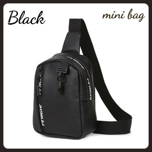 [ black ] Mini shoulder bag body bag diagonal .. light weight black lady's men's 