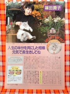 CN11144◆切抜き◇篠田潤子ウーピーゴールドバーグ◇MYLIFEMYPET・チンチラシルバー・CMレビュー・森永・ハイチュウ・ゴックンショー編