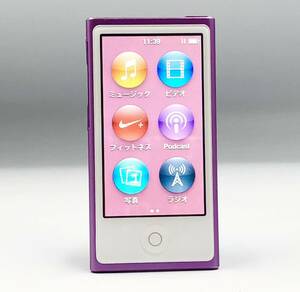◆◇外観美品　バッテリー良好！　Apple iPod nano 16GB MD479J A1446 第7世代　パープル系◇◆
