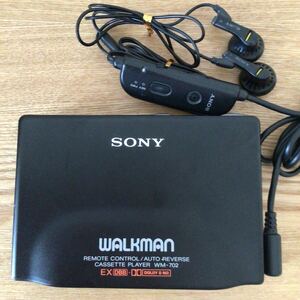 【ジャンク品】SONY ソニー ウォークマン WM-702ブラック WALKMAN カセットウォークマン 