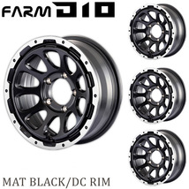 Motor Farm (モーターファーム) FARM D10 (ファーム ディ テン) 16x6.0J 5H/139.7　-5 マットブラック ＤＣリム 【５本セット】_画像1