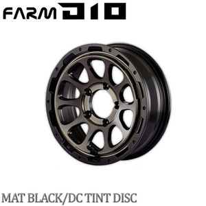 Motor Farm (モーターファーム) FARM D10 (ファーム ディ テン) 16x5.5J 5H/139.7　+20 マットブラック ＤＣ　ティントディスク (１本)