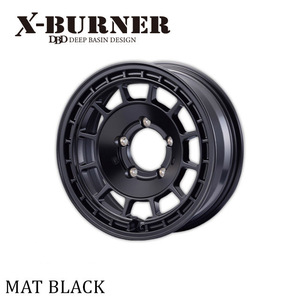 モーターファーム X-BURNER 16x6.0J 5H/139.7　-5 マットブラック (１本)