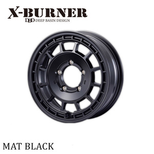 モーターファーム X-BURNER 16x5.5J 5H/139.7　+20 マットブラック (１本)