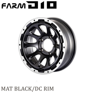 Motor Farm (モーターファーム) FARM D10 (ファーム ディ テン) 16x5.5J 5H/139.7　-25 マットブラック ＤＣリム (１本)