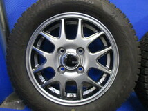 ユ）ザックJP　13インチ　ＰＣＤ１００　＋BS　VRX2　2022年製造　ツブツブ残り深溝　155／65Ｒ１３　バモス　ワゴンＲ　ライフ　パレット_画像3