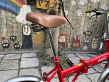 【814】折り畳み自転車　AERO　BICYCLE　CoCa-Cola 整備済（※防犯登録料金込の商品です）引取可・発送可_画像7