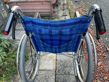 【1286】【未整備】『車椅子』　松永製作所　MATSUNAGA　アルミフレーム折り畳み式　介護/自走両用　　引取可・発送可_画像6