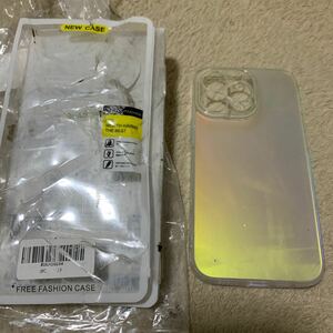 605t1308☆ iPhone 13 Proケース、オーロラオレンジ、カラーが透明で、超薄型の振動防止の携帯ケースで、精巧なデザイン